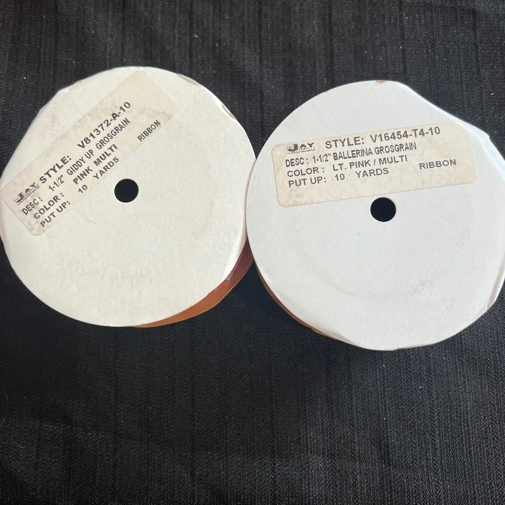 Lot of 10 Ribbon Spools The Ribbon Boutique Offray Venus Paisley Camo Dots Multi